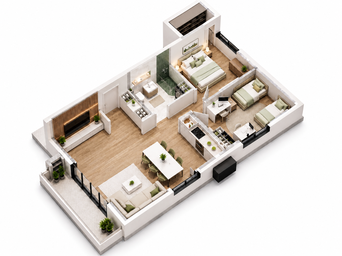 Stan 2 – trosoban, 63 m²