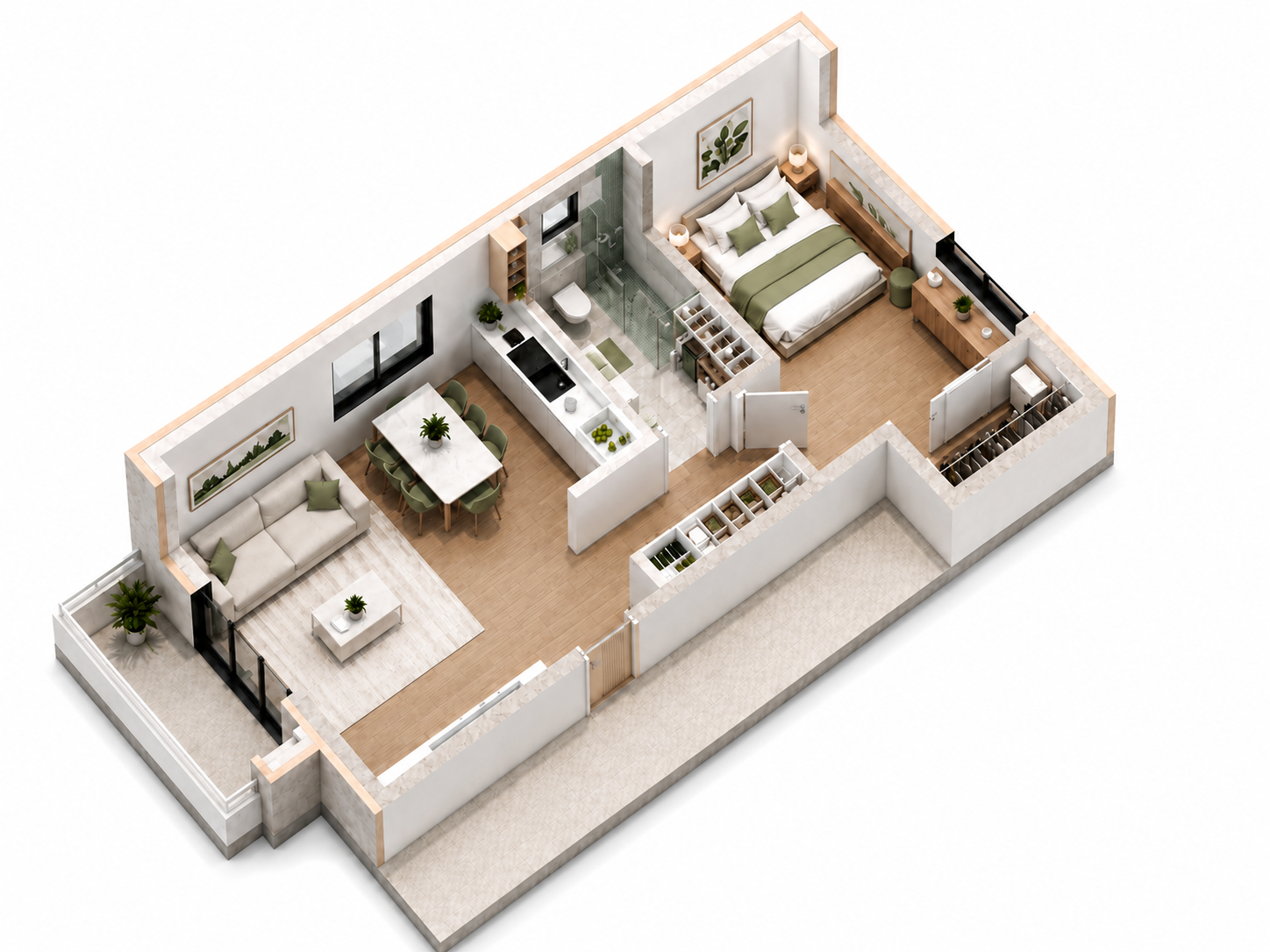 Stan 1 – dvosoban, 50 m²