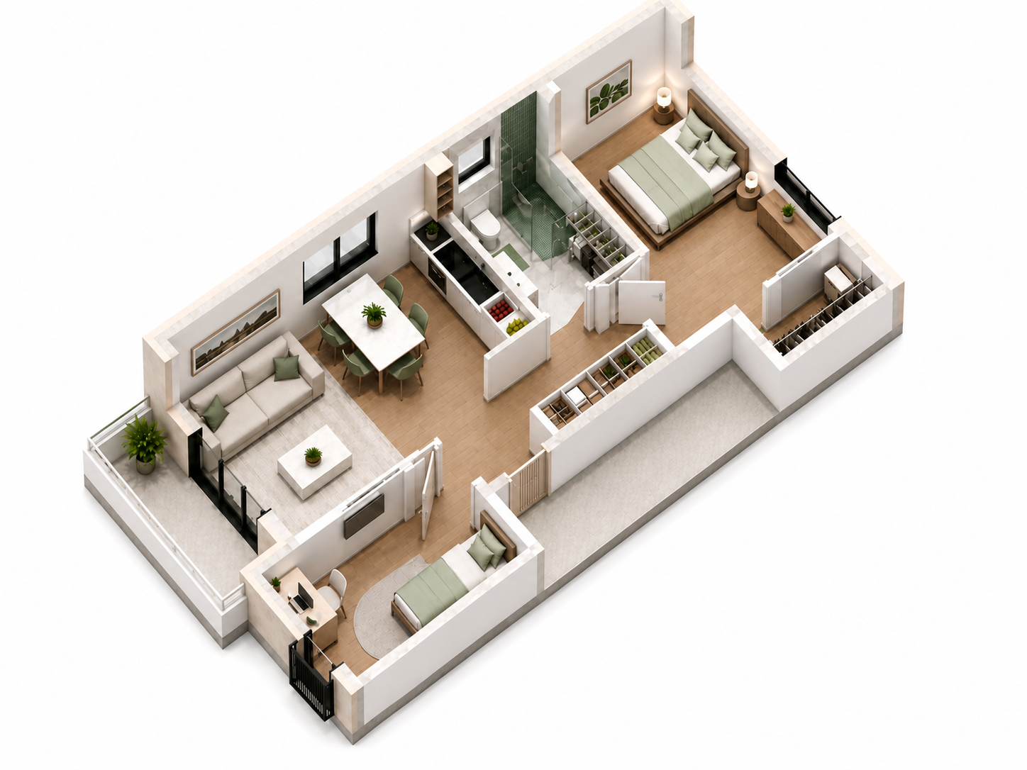 Stan 3 – trosoban, 55 m²