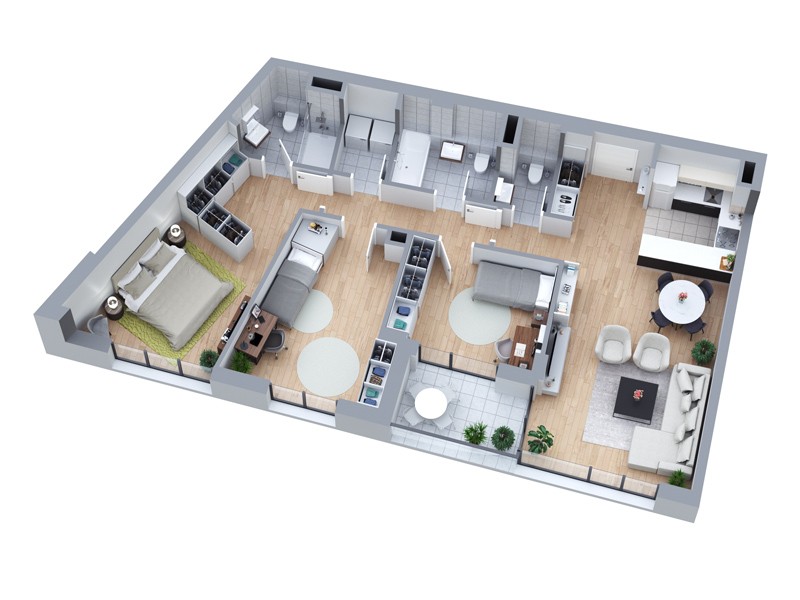 Dvosoban 64.65 m2